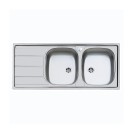Lavello inox 2v dxsc. 116x50 incasso Foster SPA U81022 DX2