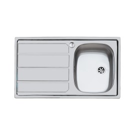 Lavello inox 1v dxsc. 79x50 inc. Idroclic U81020 DX1