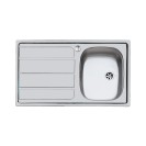 Lavello inox 1v dxsc. 79x50 inc. Idroclic U81020 DX1