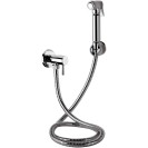 Set relax con doccetta bidet a pulsante, flessibile e rubinetto minimal all cromo Remer 332REL