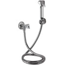 Doccetta bide con doccia a pulsante, flessibile, rubinetto e supporto lux - set relax Remer 332REZ129