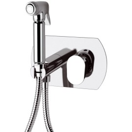 Miscelatore incasso per shut-off con doccetta shut-off, supporto doccia-presa acqua e flessibile doccia. Remer I60