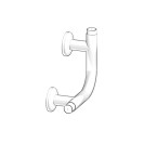 Curva raccordo verticale di 18 cm in acciaio rivestito in nylon bianco Goman N-C1004