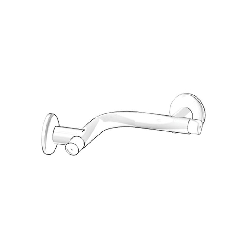 Curva raccordo orizzontale in acciaio rivestito in nylon bianco Goman N-C1005