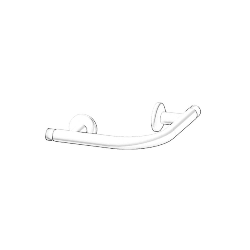 Curva raccordo orizzontale angolo esterno in acciaio rivestito in nylon bianco Goman N-C1006