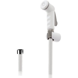 Set con doccetta bidet a pulsante bianca, flessibile e supporto Remer 332332OR