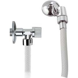 Doccetta per bidet con flessibile, rompigetto con gancio, appendino e rubinettino sottolavabo Remer 332RGRR