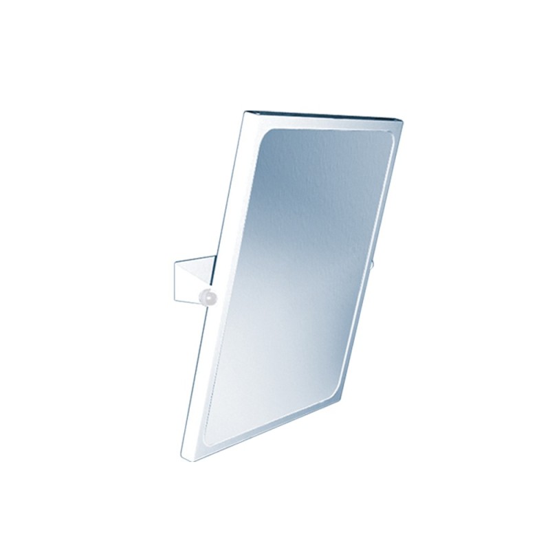 Specchio reclinabile 46x56 cm rivestito standard antibatterico, bianco Goman D0020/01