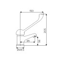 Miscelatore lavabo piano con leva clinica Idrobric SCARUB0296CR