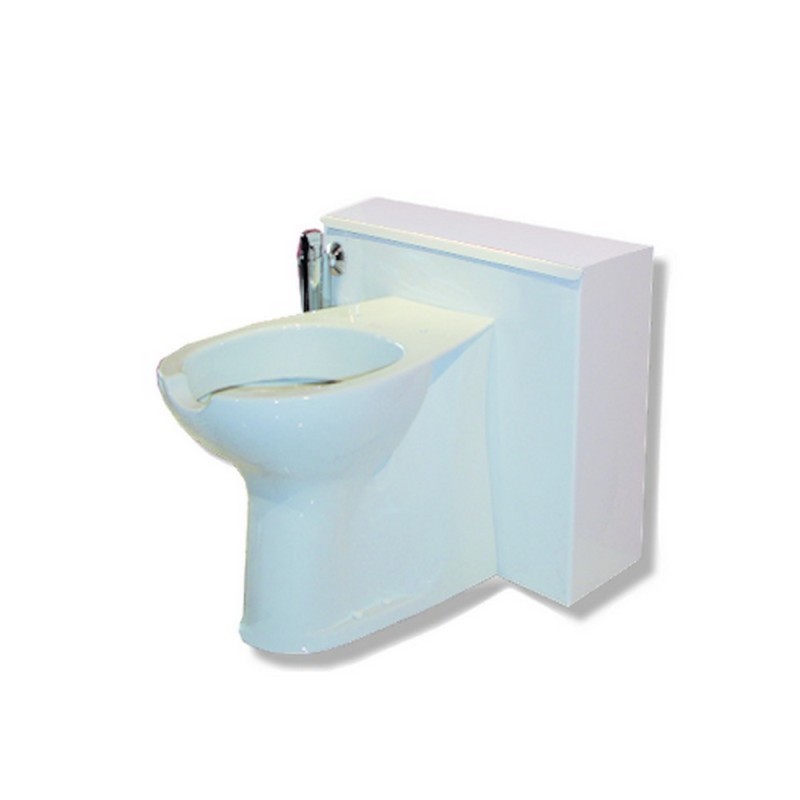 Parete attrezzata h60 cm con vaso a terra, miscelatore e doccetta Goman D0512/01