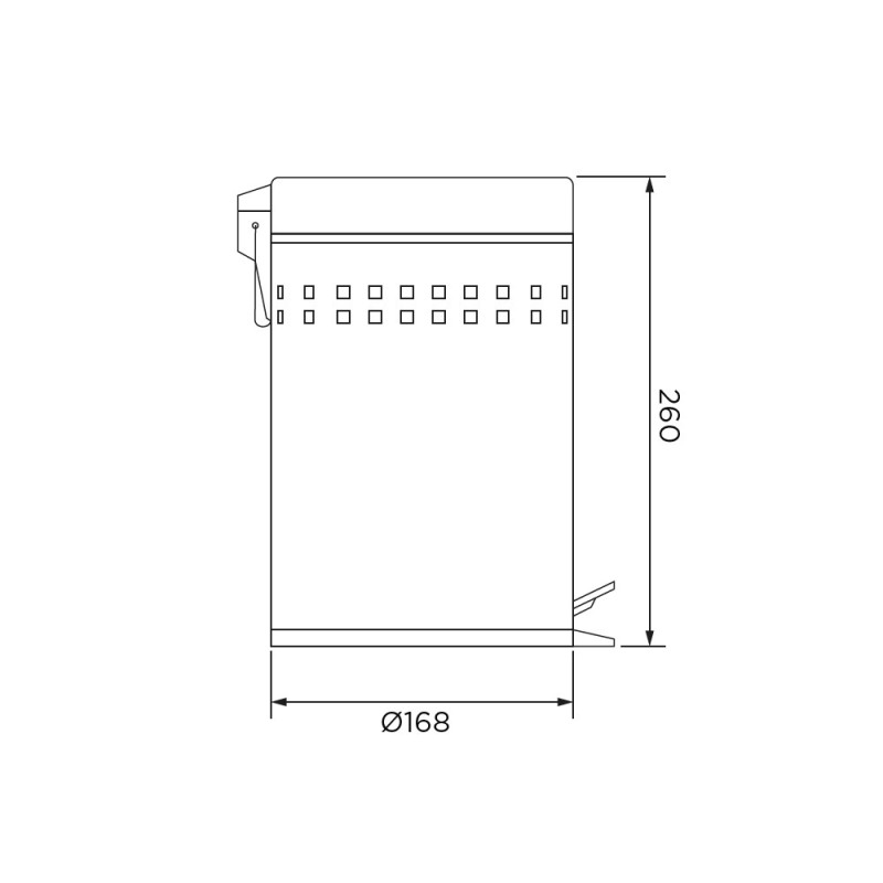 Pattumiera in acciaio 3lt con feritoie Idrobric SCAACC0024PF
