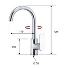 Rubinetto lavello monoforo - serie infinity Remer I72