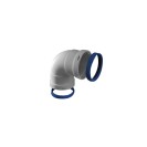 Curva 90 gradi femmina-femmina in alluminio estruso d80 mm e 1 sp mm Idrobric SFUCAL0116CU