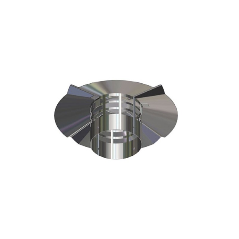 Terminale scarico fumi verticale inox d80 mm Idrobric SFUCAL0123TR