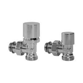 Kit valvola più detentore a squadra cromati d1-2 pollice Idrobric VALVAL0058CR