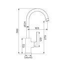 Miscelatore serie eden monocomando lavello bocca alta, finitura cromata Idrobric SCARUB0889CR