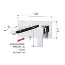 Miscelatore quadrato a parete serie qubika remer Remer Q15