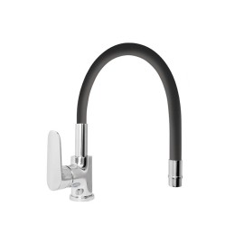 Rubinetto lavello serie torpedo a bocca alta, nero Idrobric SCARUB0855NE