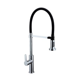 Rubinetto per lavello con bocca alta, provvisto di doccetta a 2 getti con attacco magnetico, serie miami Idrobric SCARUB0865CR