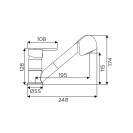 Rubinetto lavello serie ray bocca girevole ed estraibile, cromato Idrobric SCARUB0179CR