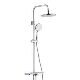 Colonna doccia serie honduras con mensola portaoggetti, cromata Idrobric SCACOL0146CR