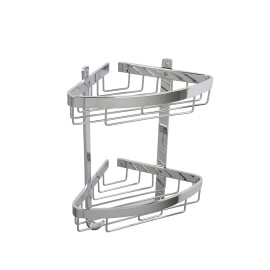 Mensola doccia angolare attractive doppia con appendini Idrobric A111002AN