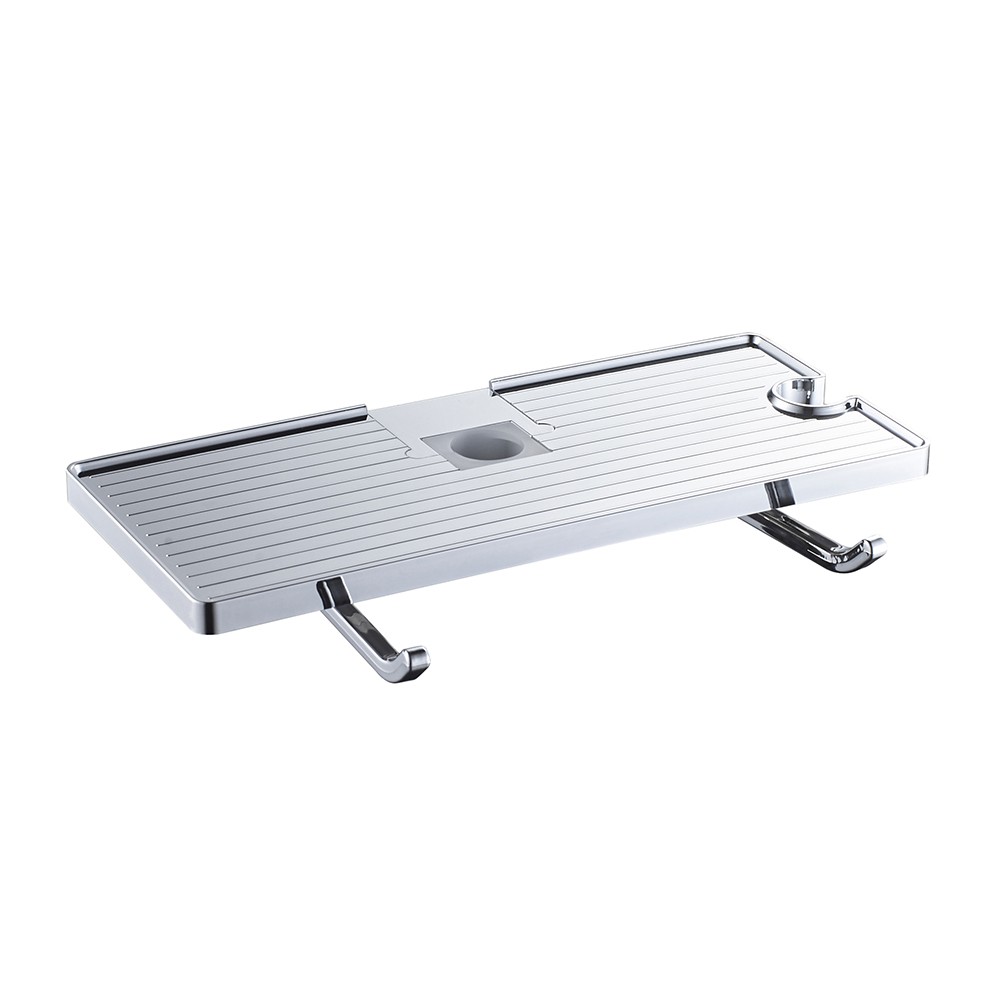 Mensola Doccia da Appendere, Portaoggetti in SUS304 Acciaio Inox per Porte in Vetro Senza Foratura, Bagno Appendere Portaoggetti, Porta Bagnoschiuma e Shampoo