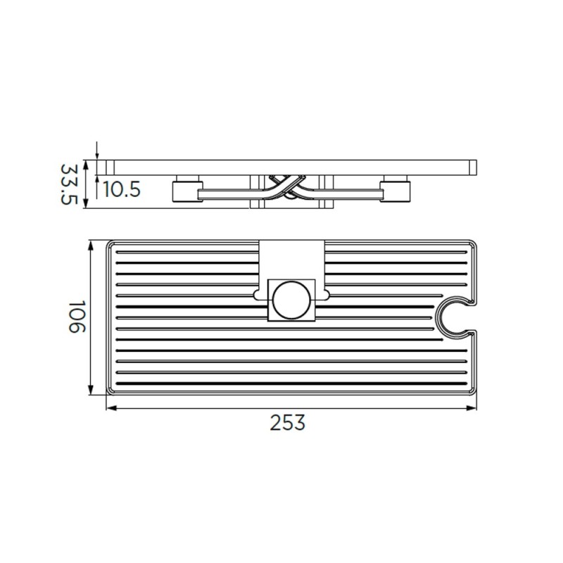 Mensola per aste doccia con appendini e incastro doccino Idrobric BLICOL0152ME