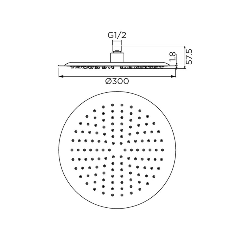 Soffione serie freesby ad 1 getto, cromato Idrobric BLISOF0060CR Soffione serie freesby ad 1 getto, cromato Idrobric BLISOF0060CR