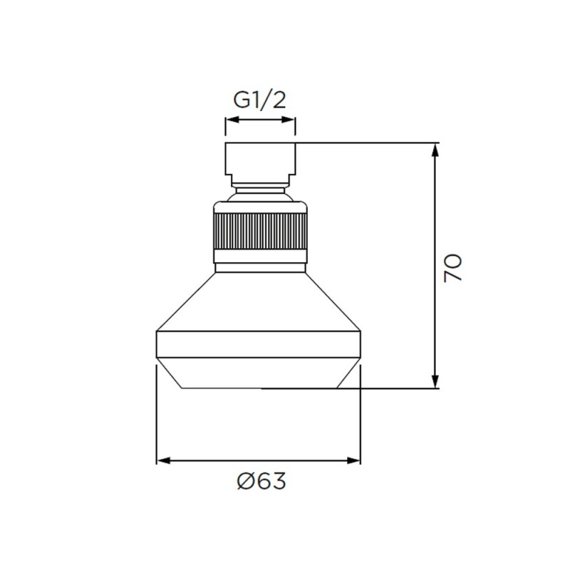 Soffione stampato a snodo ad 1 getto, cromato Idrobric F0181