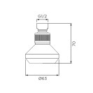 Soffione stampato a snodo ad 1 getto, cromato Idrobric F0181