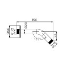 Braccio doccia 15 cm, cromato Idrobric F0177
