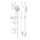 Saliscendi serie perseo cromato, a 3 getti Idrobric BLISAL0117CR
