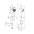 Saliscendi serie tango a 5 getti, cromato Idrobric BLISAL0046CR