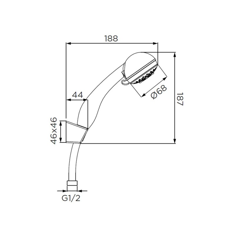 Duplex serie star cromato, a 3 getti Idrobric BLIDUP0028CR