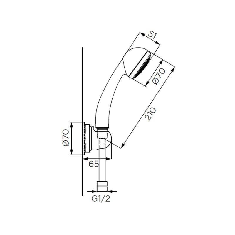 Duplex serie pratika a 3 getti, cromato Idrobric BLIDUP0040CR