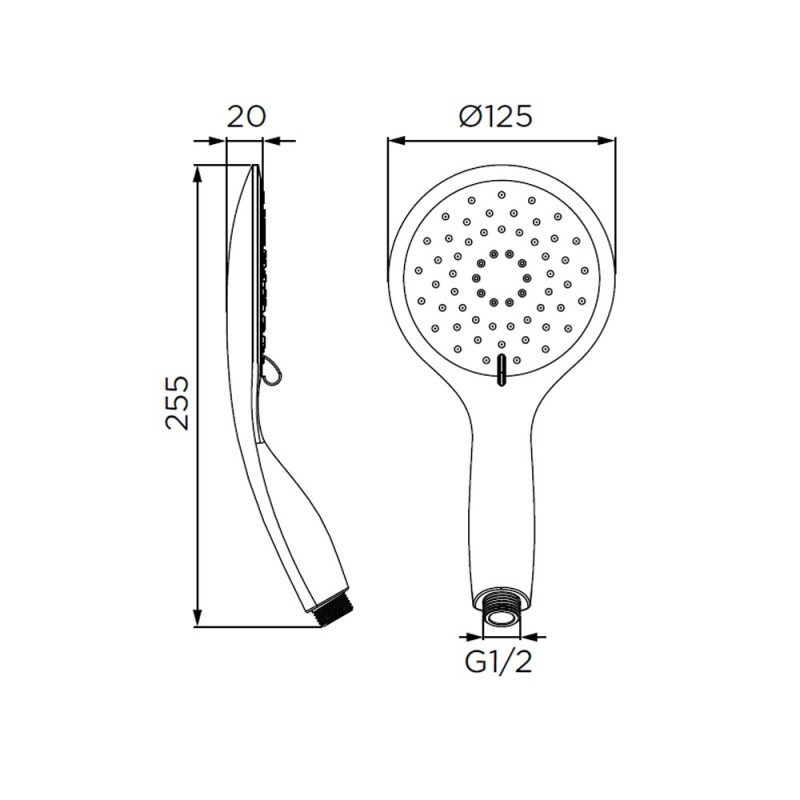 Doccino serie slim cromato, a 3 getti Idrobric BLIDOC0132CR