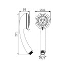 Doccino serie diesis a 3 getti, cromato Idrobric D0170 CR