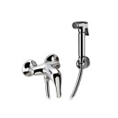 Set doccetta per bidet relax composto da doccia a pulsante, flessibile, miscelatore doccia e supporto lux Remer C332RELA