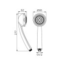 Doccino serie orione cromato, a 5 getti Idrobric D0169 CR