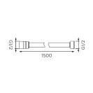 Flessibile doccia in acciaio con doppia aggraffatura da 150 cm Idrobric H0232 B150