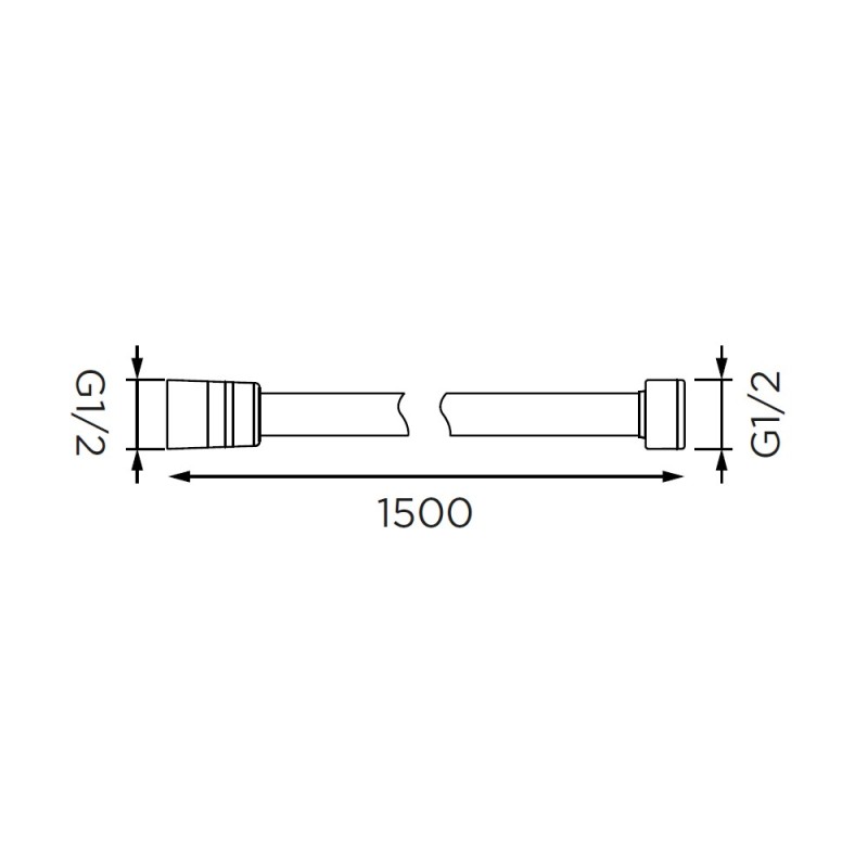 Flessibile doccia in acciaio da 150 cm Idrobric H0240 150 Flessibile doccia in acciaio da 150 cm Idrobric H0240 150