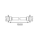 Flessibile doccia da 150 cm in acciaio, cromato Idrobric H0235 150