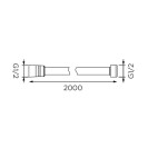 Flessibile doccia in acciaio cm 200 cm doppia aggraffatura, cromato Idrobric H0232 A200