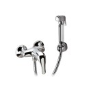 Set doccetta bidet relax con doccia a pulsante, flessibile, miscelatore doccia e supporto lux Remer C332REZ