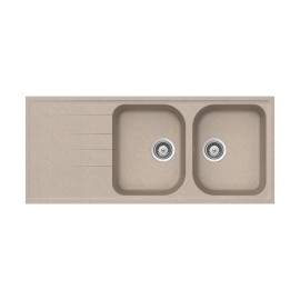 Lavello avena 2 vasche 1 piano e sgocciolatoio Idrobric SCACER0532LA