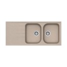 Lavello avena 2 vasche 1 piano e sgocciolatoio Idrobric SCACER0532LA