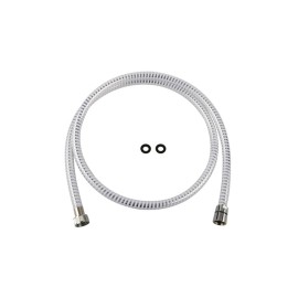 Flessibile doccia in plastica rinforzata, da 200 cm, cromato-bianco Idrobric H0239 200 BI