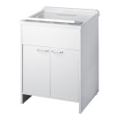 Lavatoio in resina con kit di montaggio 60 x 60 Negrari 9007K