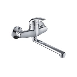 Miscelatore per lavello bocca girevole con attacco a perete serie titan cromato Idrobric J79716